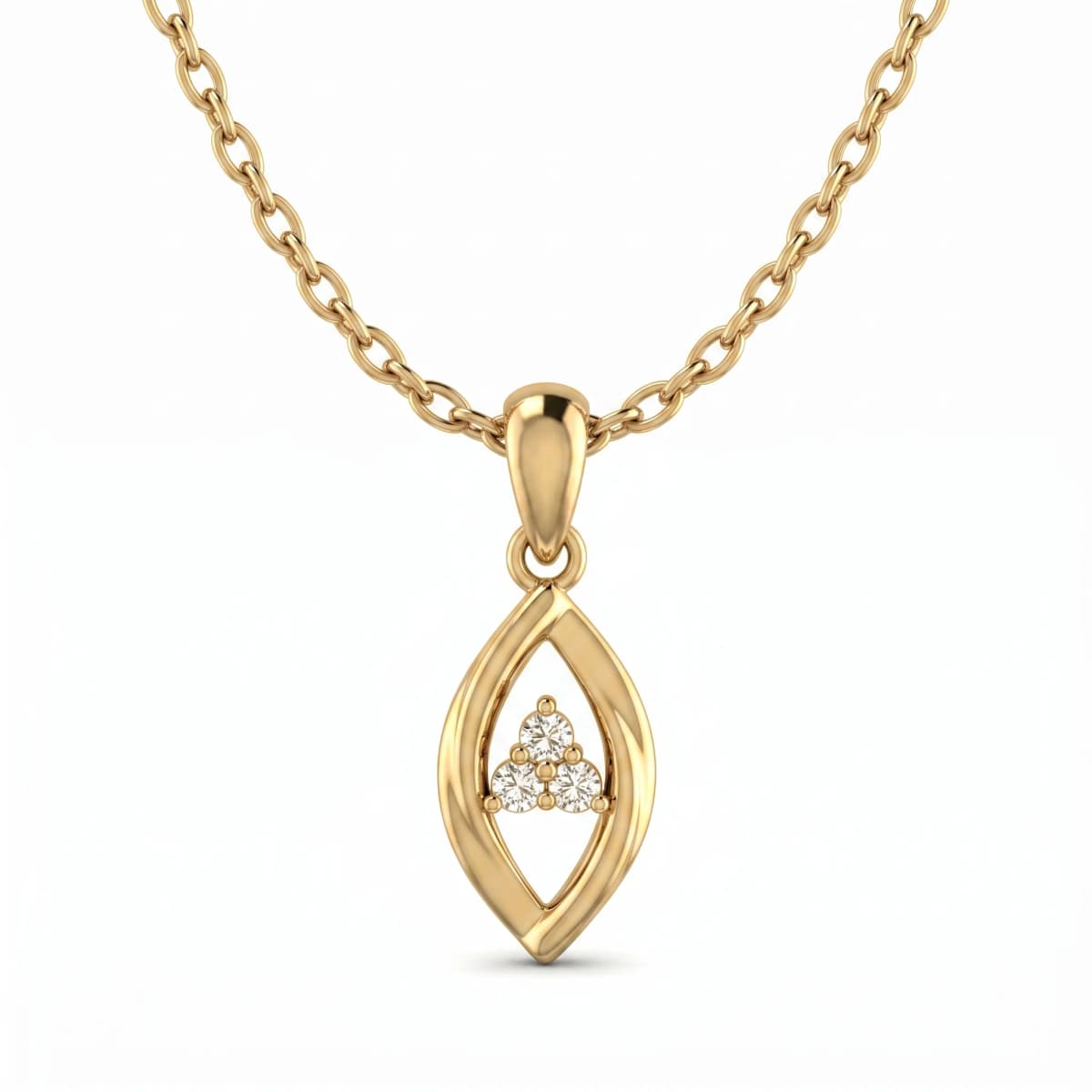Belaroq Nocturne Petal Muse Yellow Gold Diamond Pendant