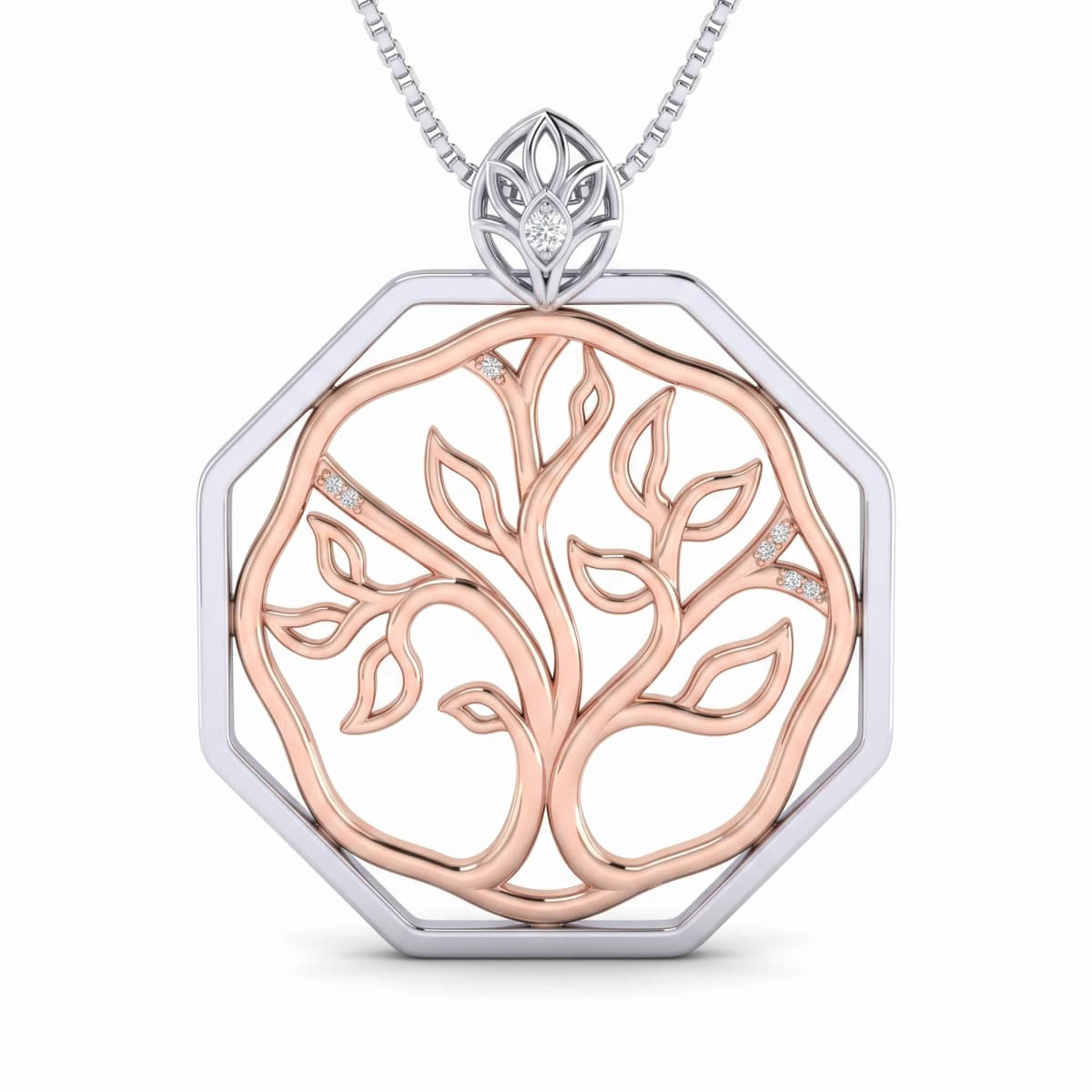Belaroq Lyra Cascade Court Rose Gold Pendant