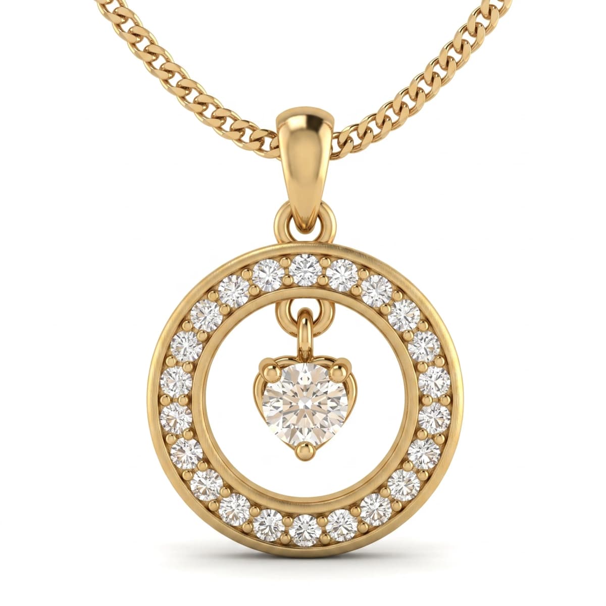 Belaroq Virelle Rill Monde Yellow Gold Diamond Pendant