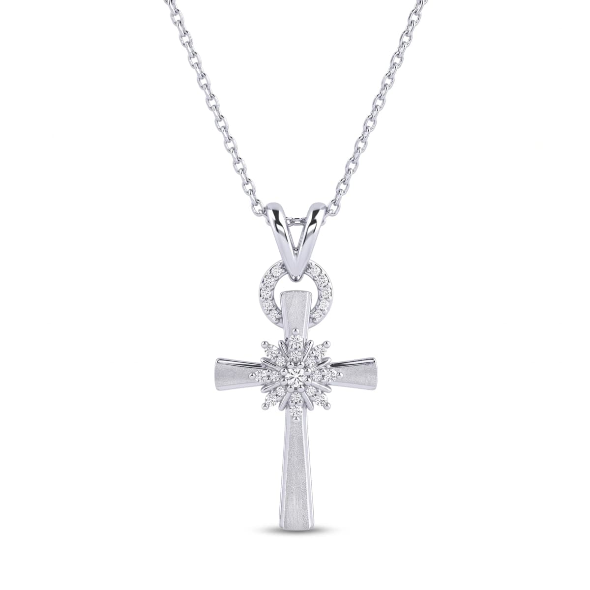 Belaroq Mirielle Grace Milgrain White Gold Diamond Pendant