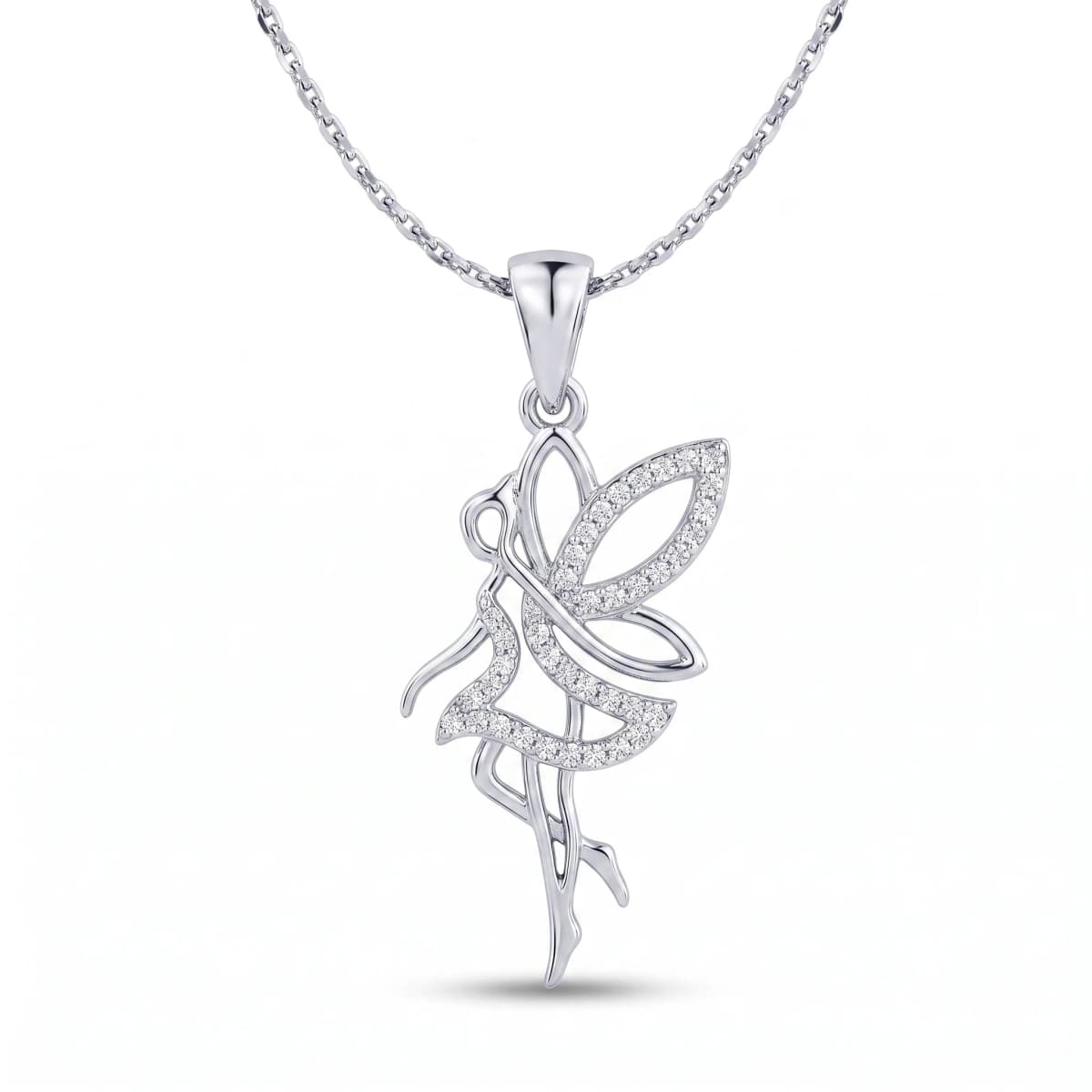 Belaroq Evania Wisp Noble White Gold Diamond Pendant