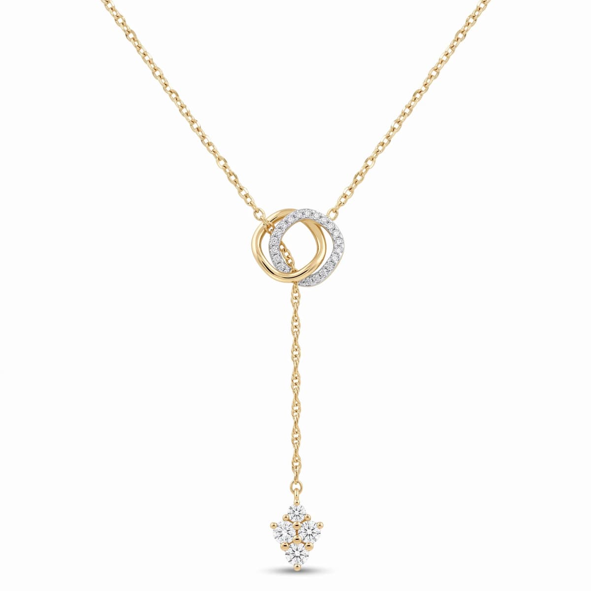 Belaroq Estelle Lace Rive Yellow Gold Lab Diamond Necklace