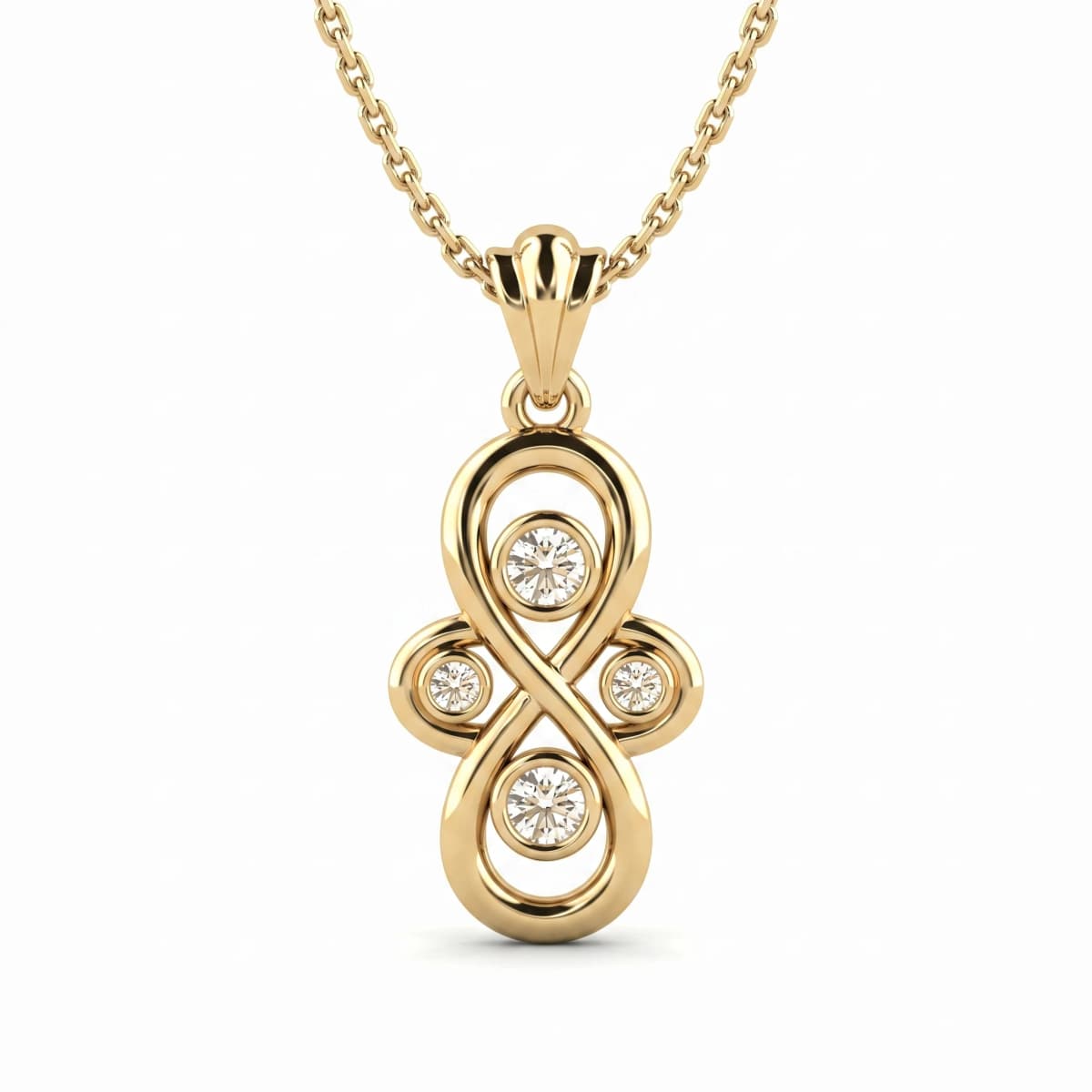 Belaroq Vionne Vine Ceremony Yellow Gold Zirconia Pendant