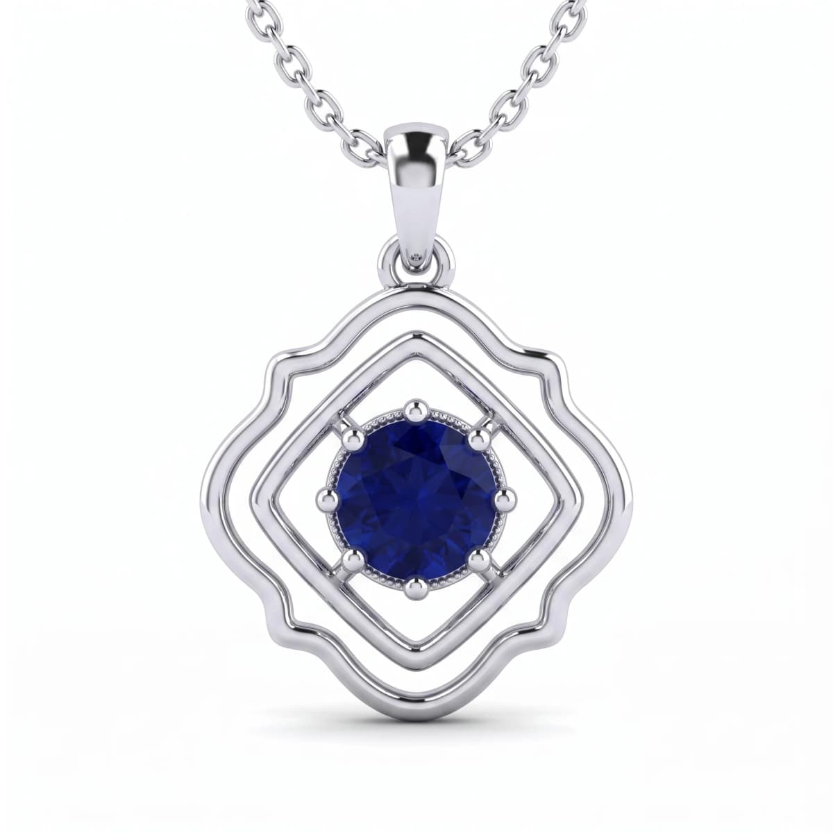 Belaroq Elysia Iris Whisper Silver Sapphire Pendant