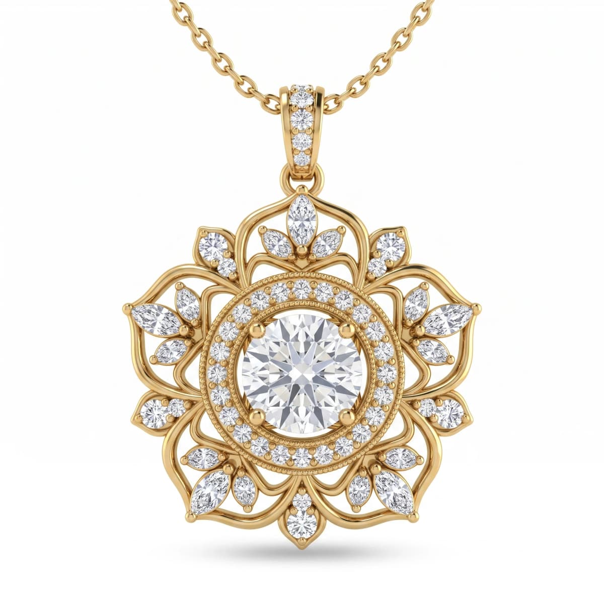 Belaroq Lunara Dew Fable Yellow Gold Diamond Pendant