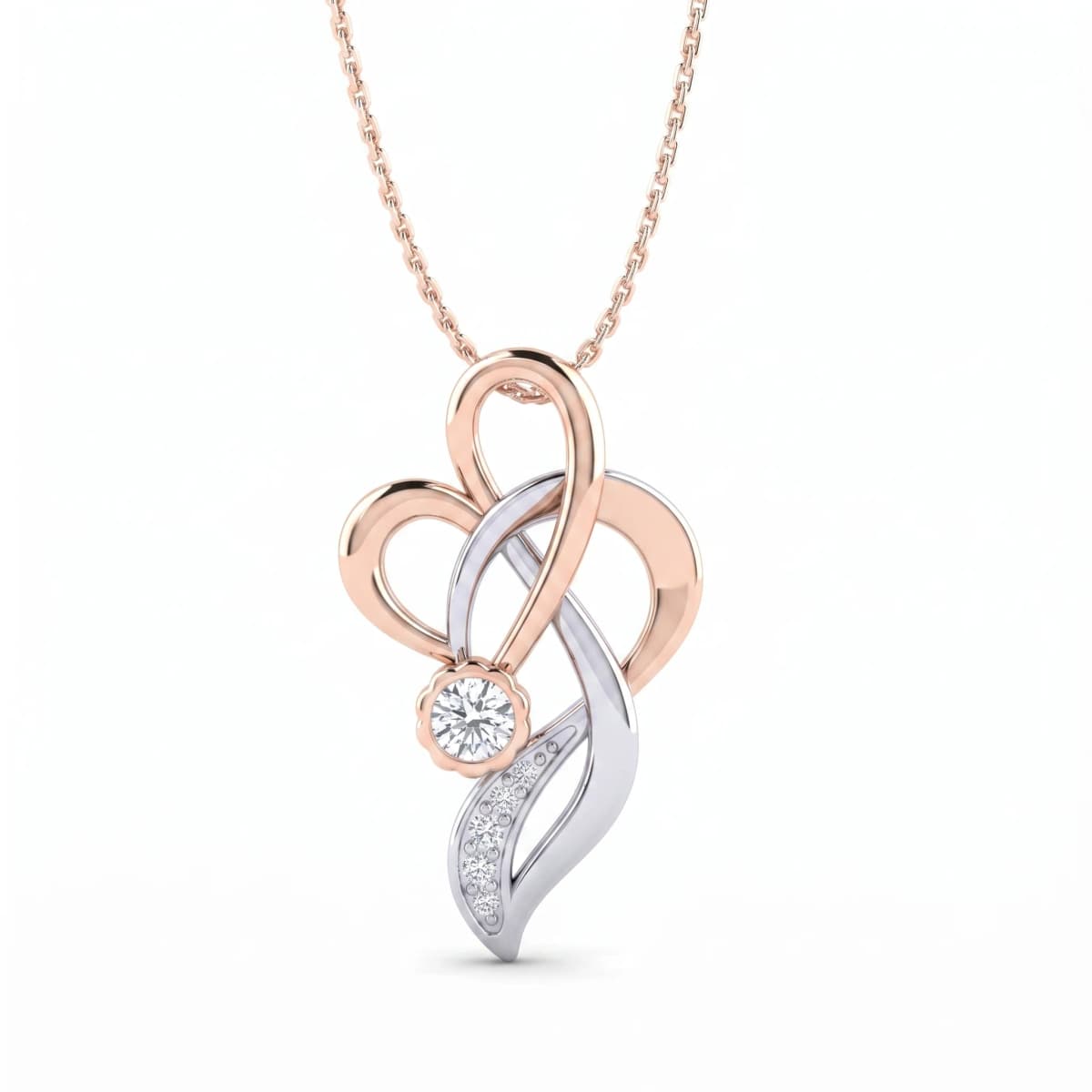 Belaroq Celeste Trellis Solstice Two Tone Gold Diamond Pendant