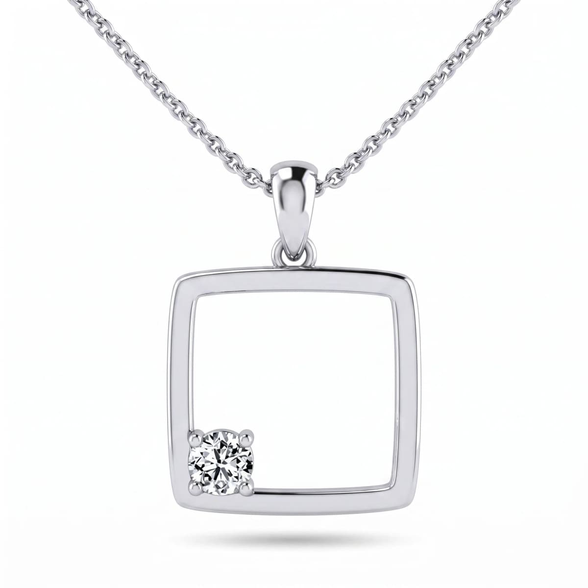 Belaroq Clarion Helio Dore White Gold Zirconia Pendant