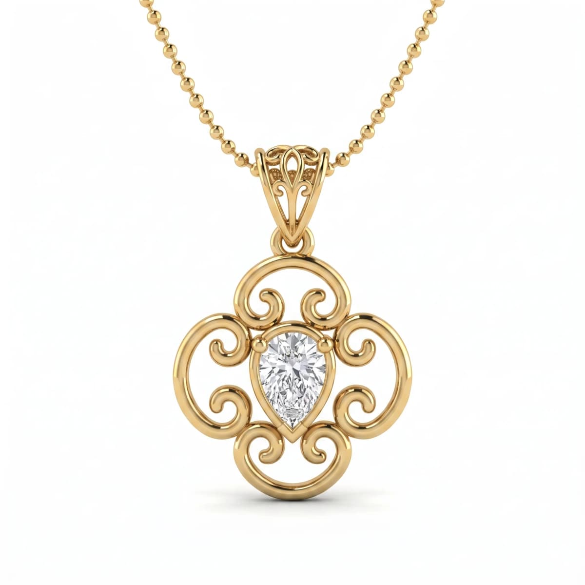 Belaroq Elaria Ray Arcade Yellow Gold Diamond Pendant
