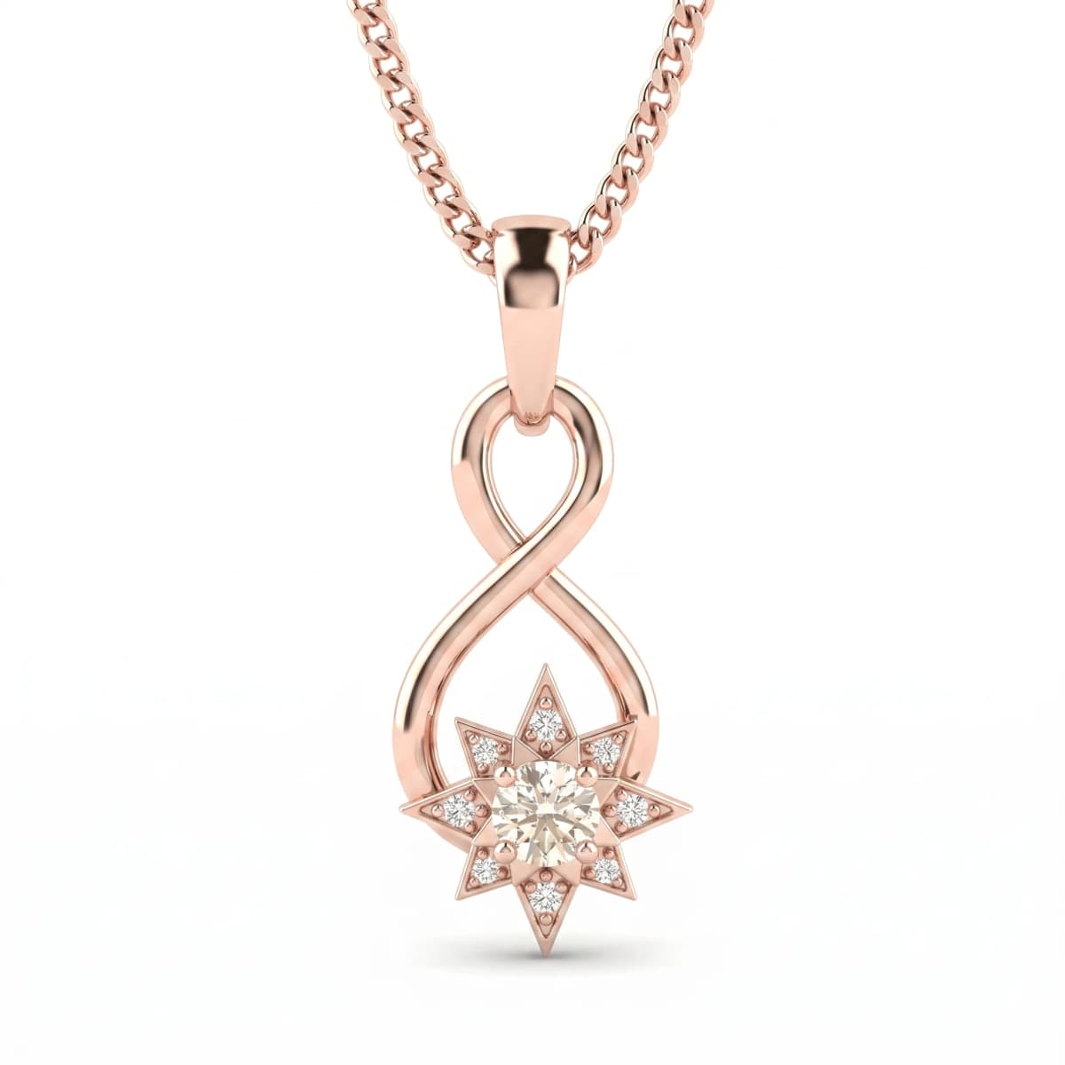 Belaroq Lunelle Vale Couture Rose Gold Diamond Pendant
