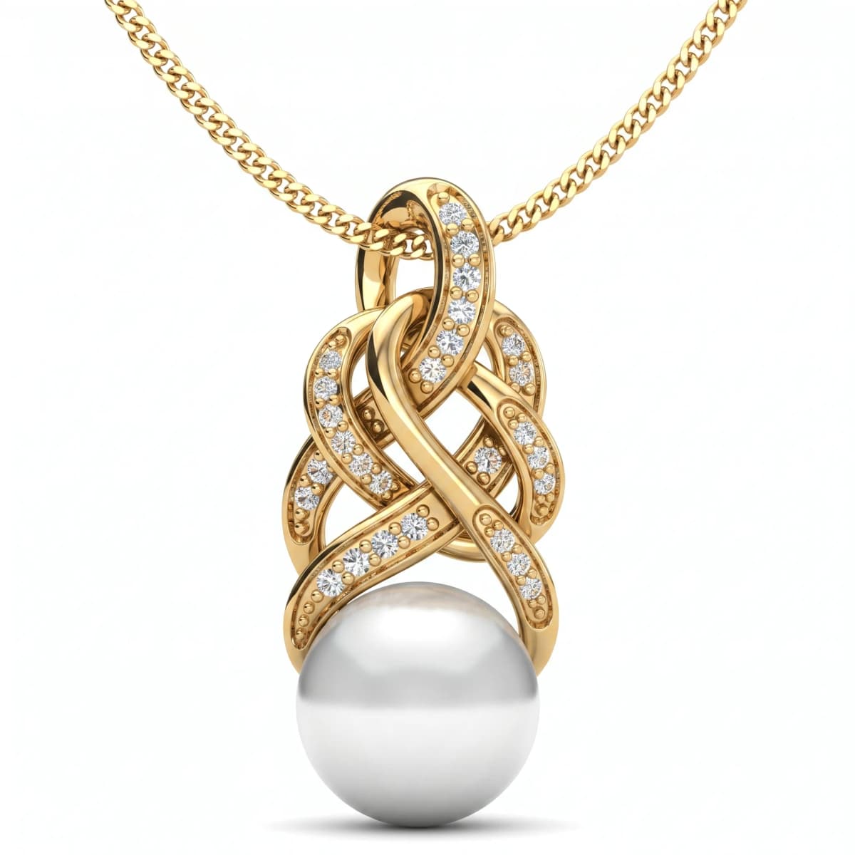 Belaroq Meliora Leaf Muse Yellow Gold Diamond Pendant