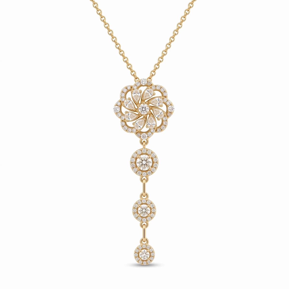 Belaroq Selene Signet Heritage Yellow Gold Lab Diamond Necklace