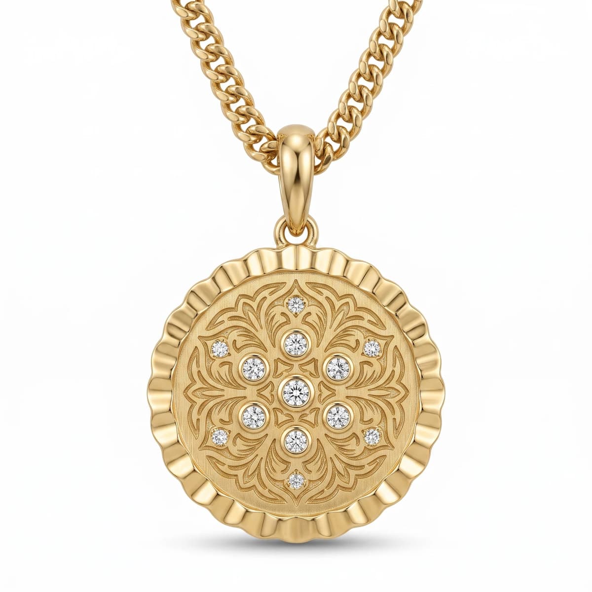 Belaroq Aurelia Flare Mode Yellow Gold Diamond Pendant