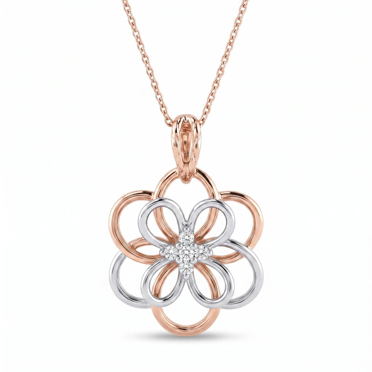 Belaroq Arden Cove Court Two Tone Gold Diamond Pendant