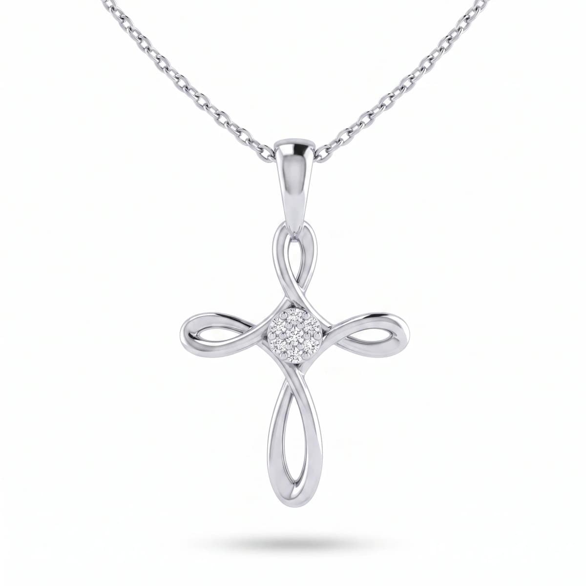 Belaroq Elara Nova Ethereal White Gold Diamond Pendant