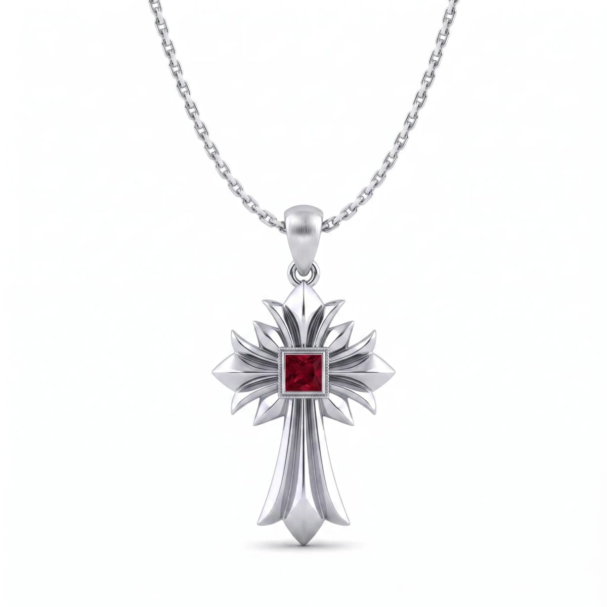 Belaroq Sabine Veil Noble White Gold Ruby Pendant