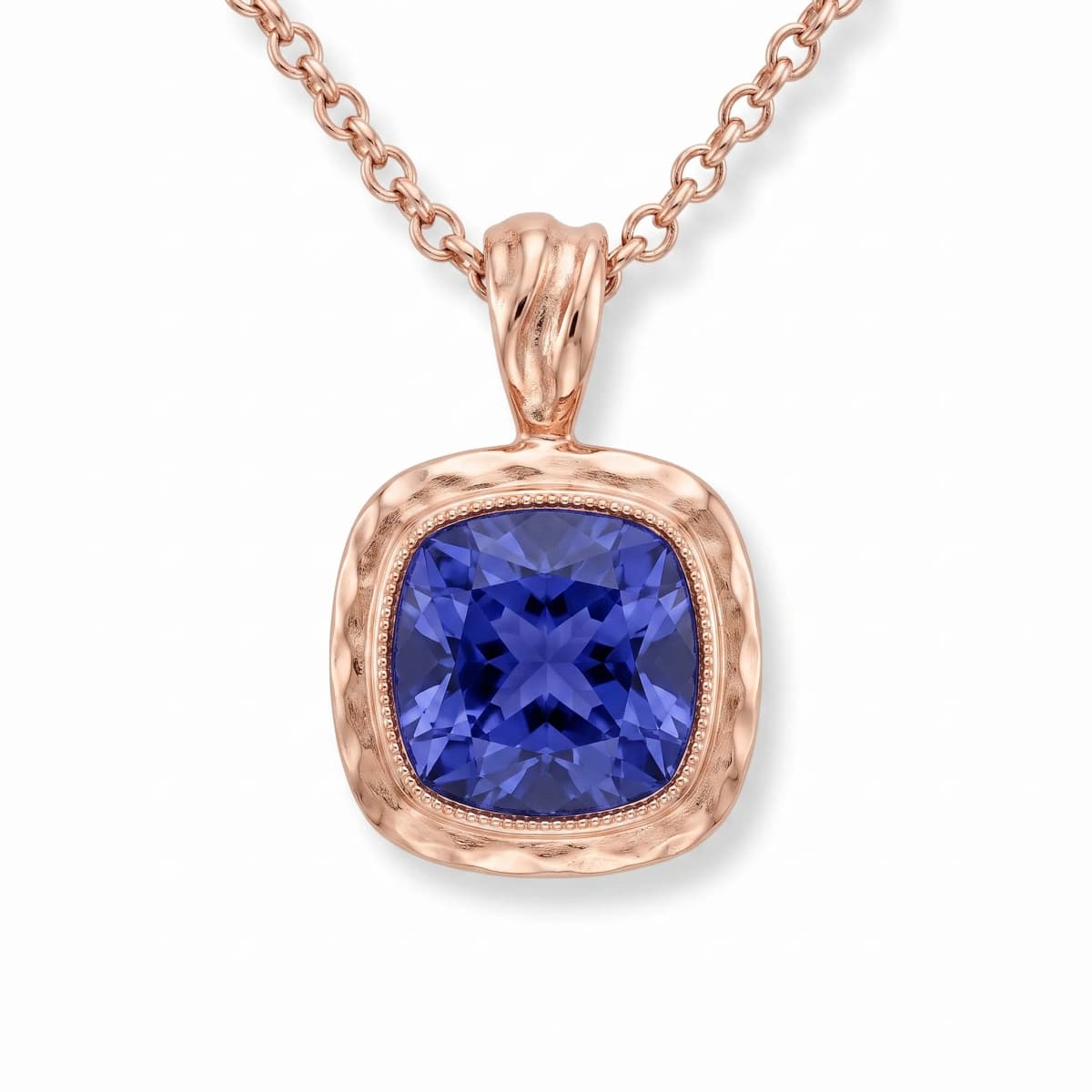 Belaroq Marquise Arc Opus Rose Gold Tanzanite Pendant