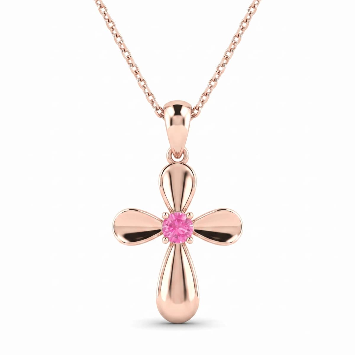Belaroq Valora Orchid Ceremony Rose Gold Sapphire Pendant