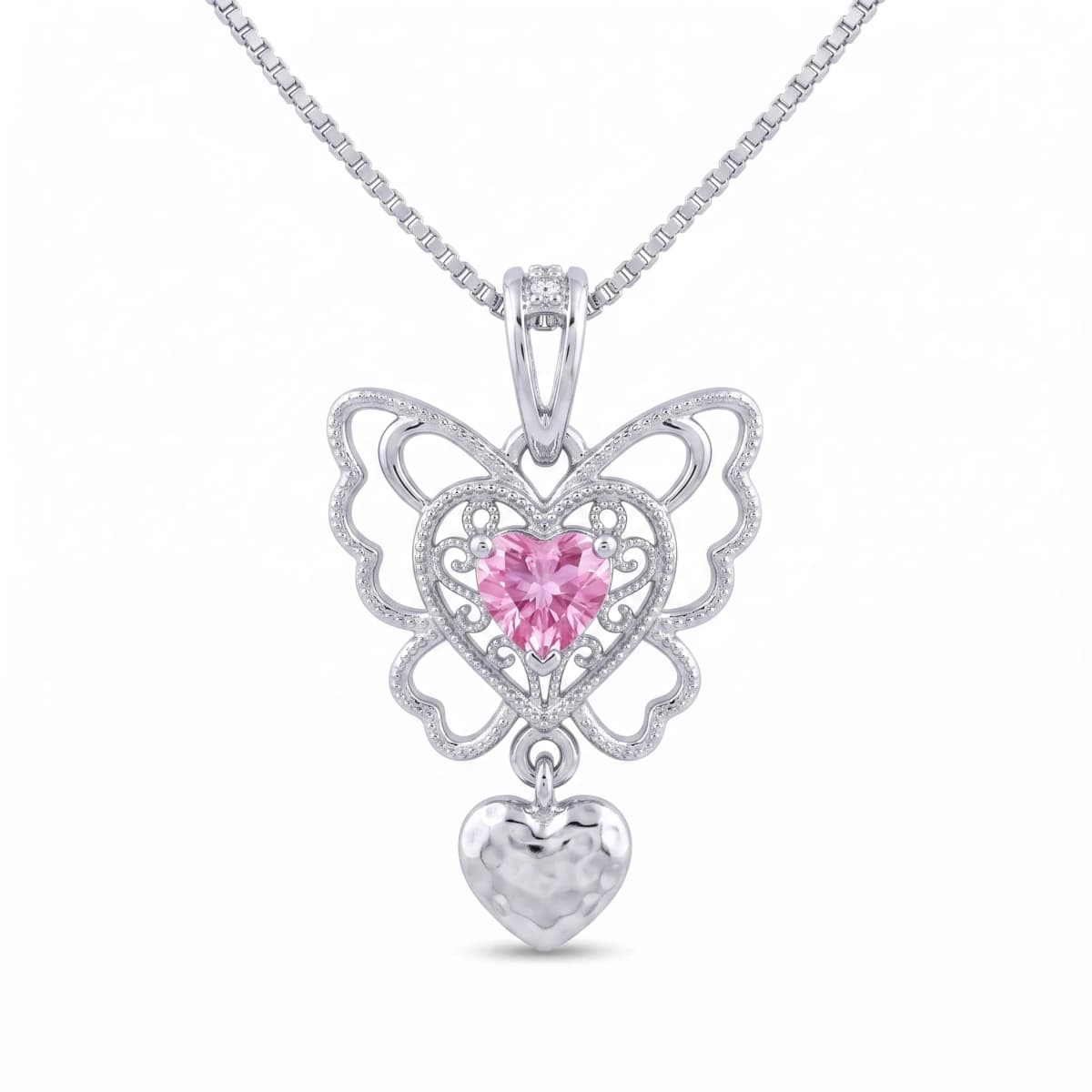 Belaroq Vivienne Twist Reflet Silver Sapphire Pendant