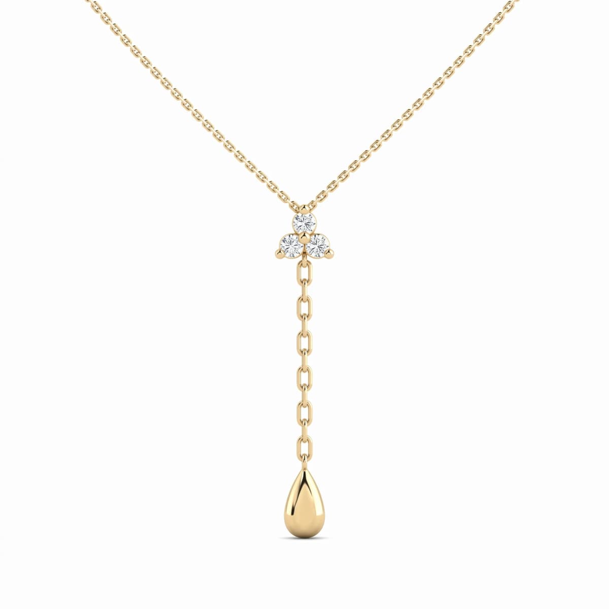 Belaroq Nocturne Petal Whisper Yellow Gold Lab Diamond Necklace