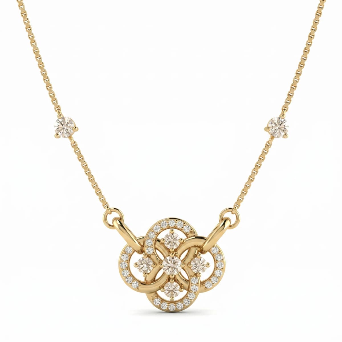 Belaroq Lyra Cascade Verve Yellow Gold Lab Diamond Necklace