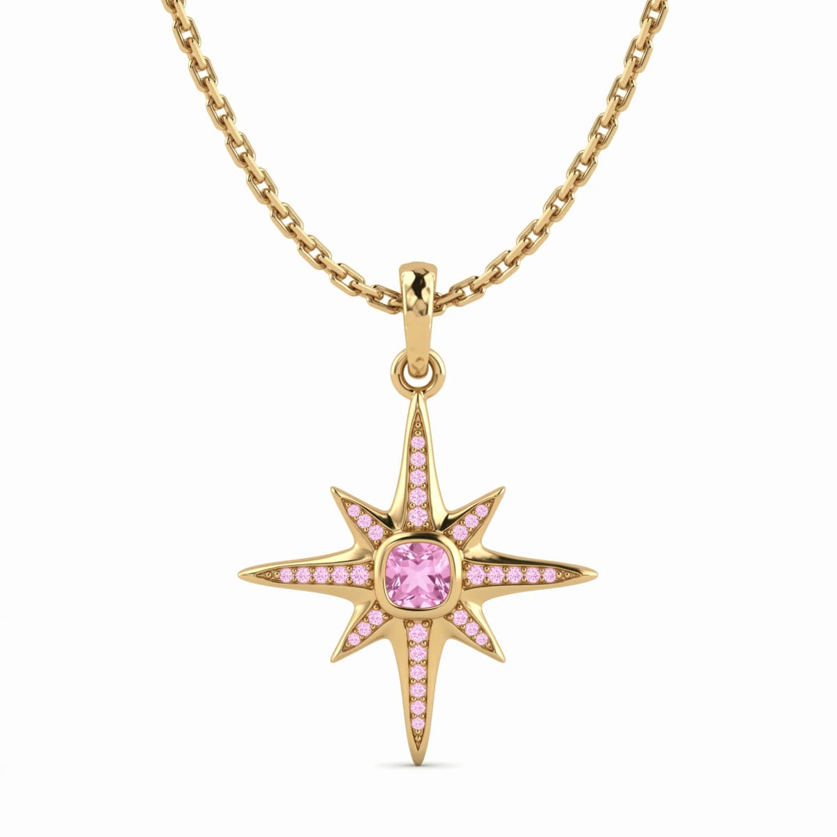 Belaroq Aria Compass Solstice Yellow Gold Sapphire Pendant