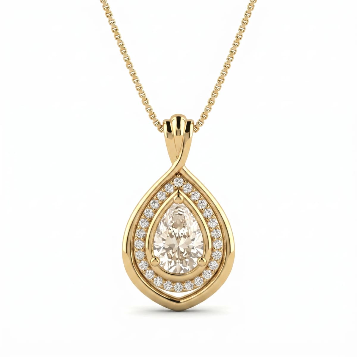 Belaroq Amara Wave Atelier Yellow Gold Diamond Necklace