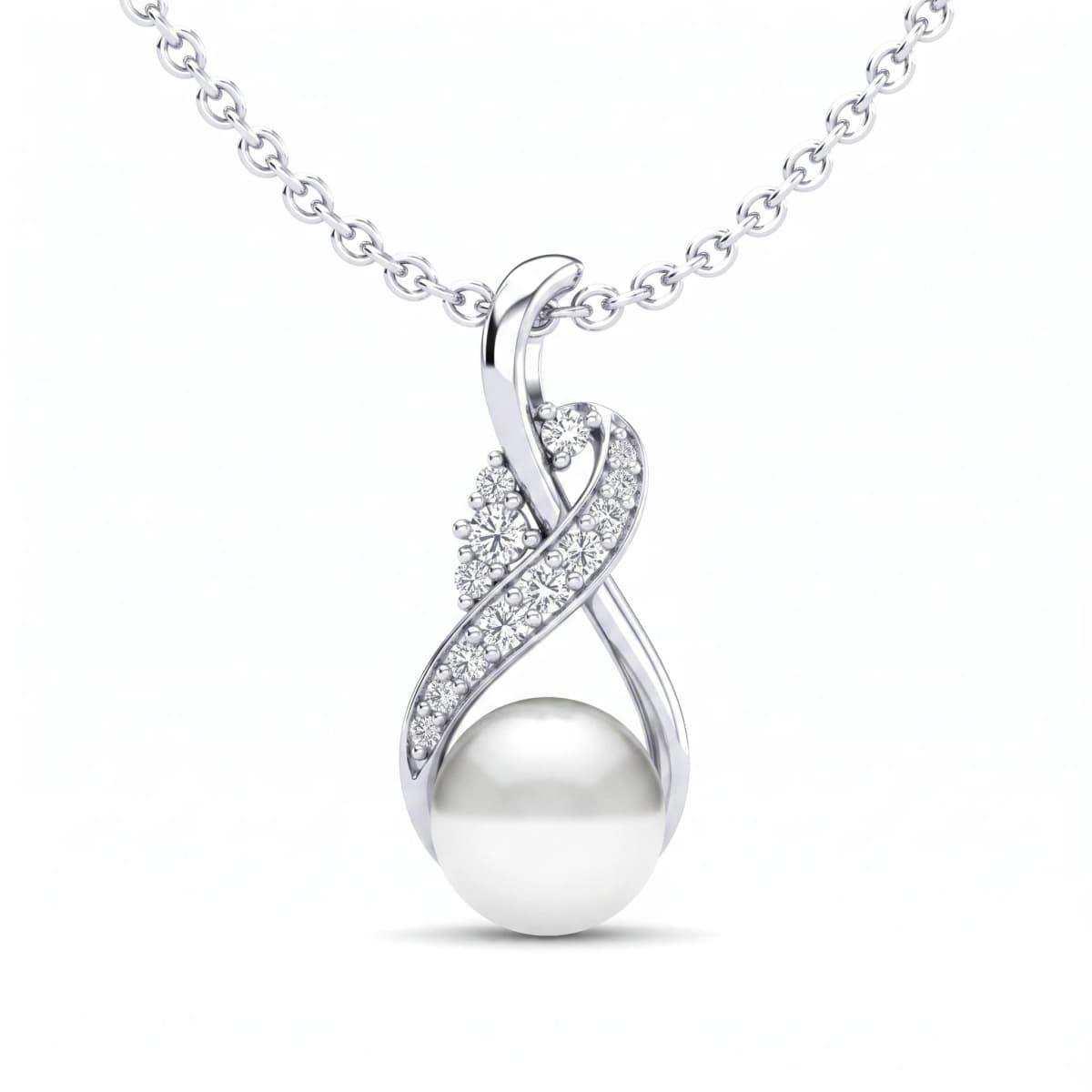 Belaroq Valenne Mist Arcade White Gold Diamond Pendant