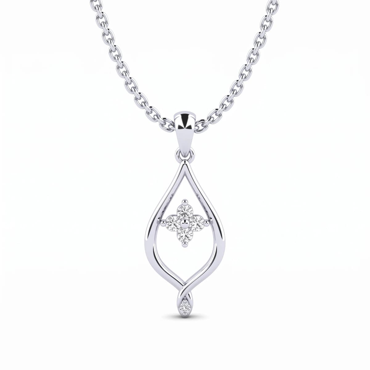 Belaroq Virelle Rill Duchess White Gold Diamond Pendant
