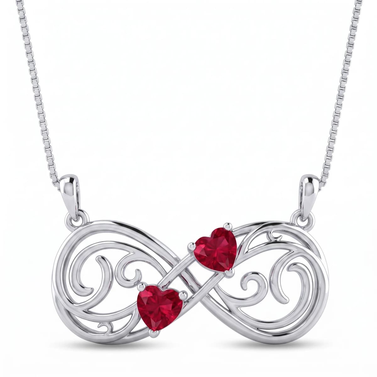 Belaroq Seraphine Sol Vow Silver Ruby Necklace
