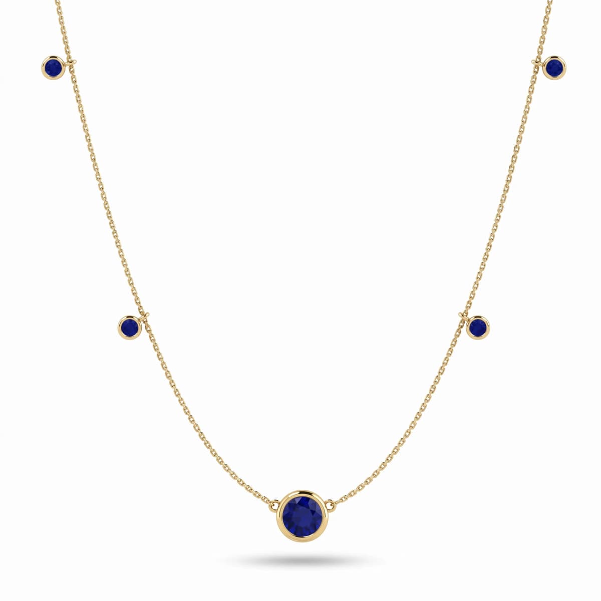 Belaroq Asteria Spire Couture Yellow Gold Sapphire Necklace