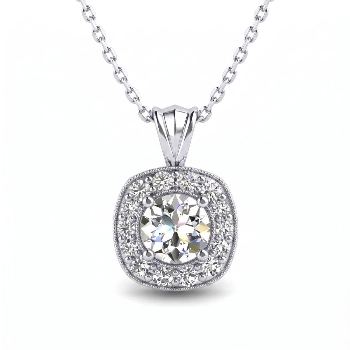 Belaroq Vionne Vine Emblem White Gold Diamond Necklace