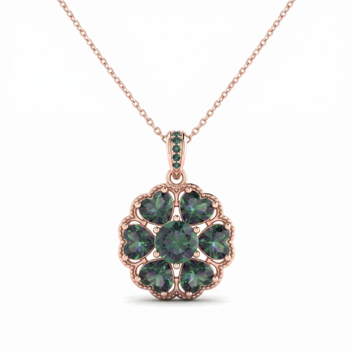 Belaroq Celestia Bloom Mode Rose Gold Topaz Pendant