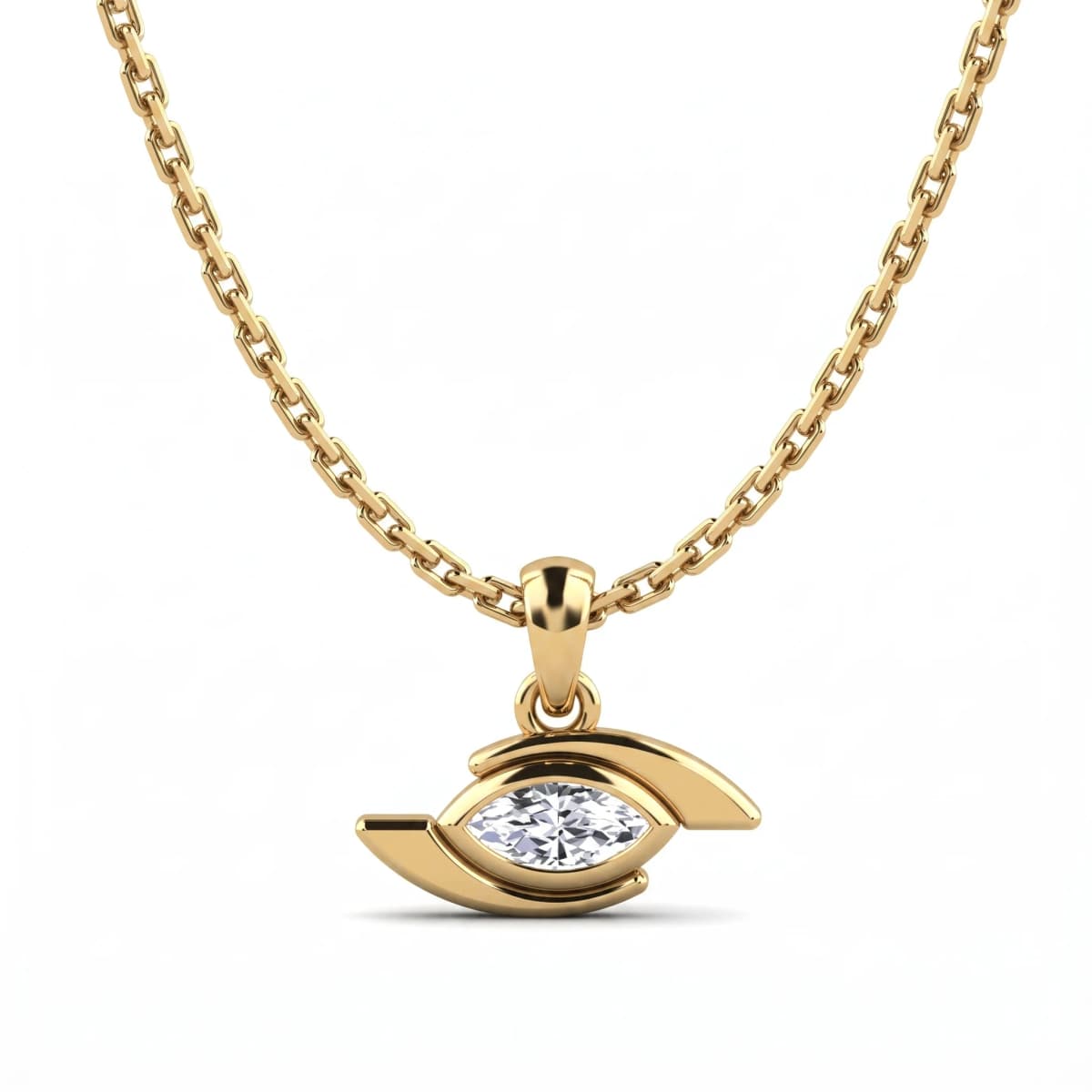 Belaroq Elysia Iris Court Yellow Gold Diamond Pendant