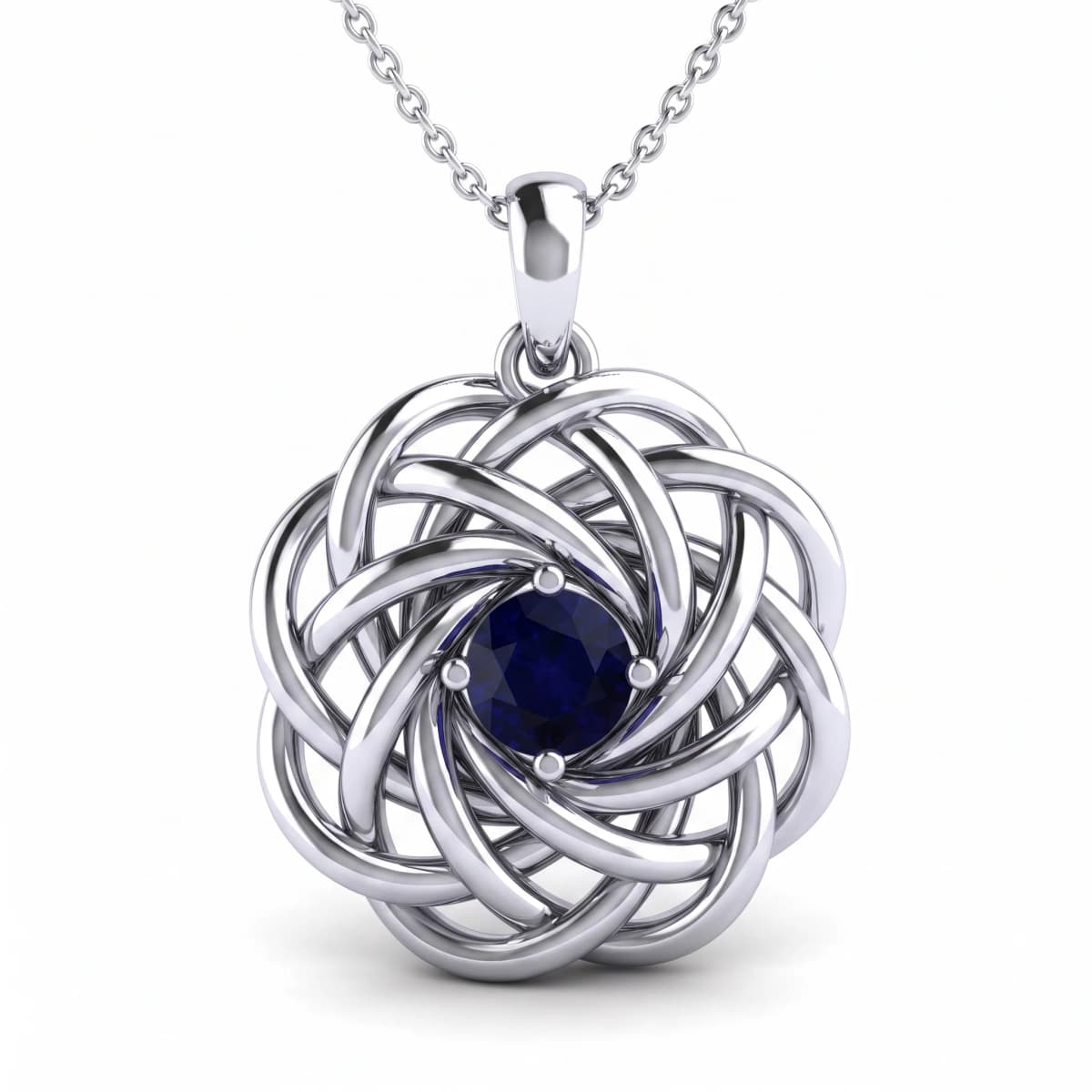 Belaroq Lumina Prism Noble White Gold Sapphire Pendant
