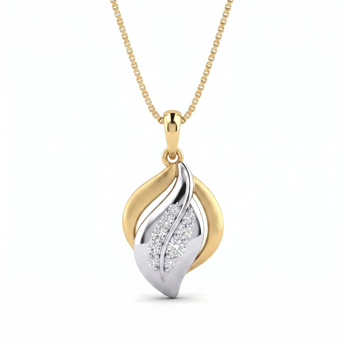 Belaroq Sorelle Aura Adorn Two Tone Gold Diamond Pendant