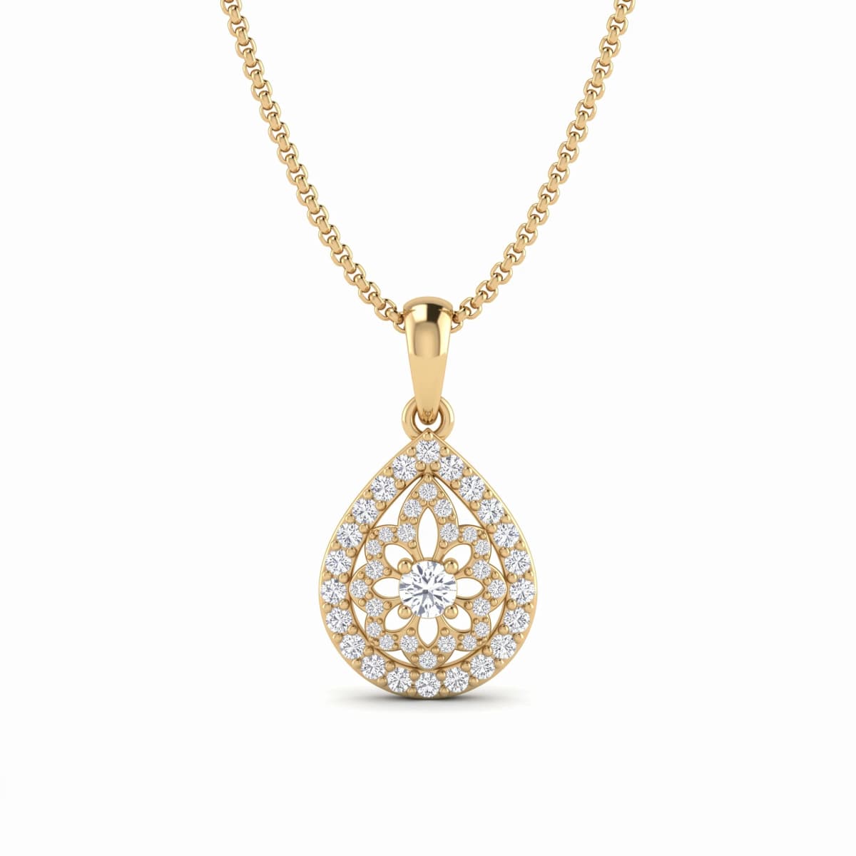 Belaroq Marella Echo Gala Yellow Gold Lab Diamond Pendant