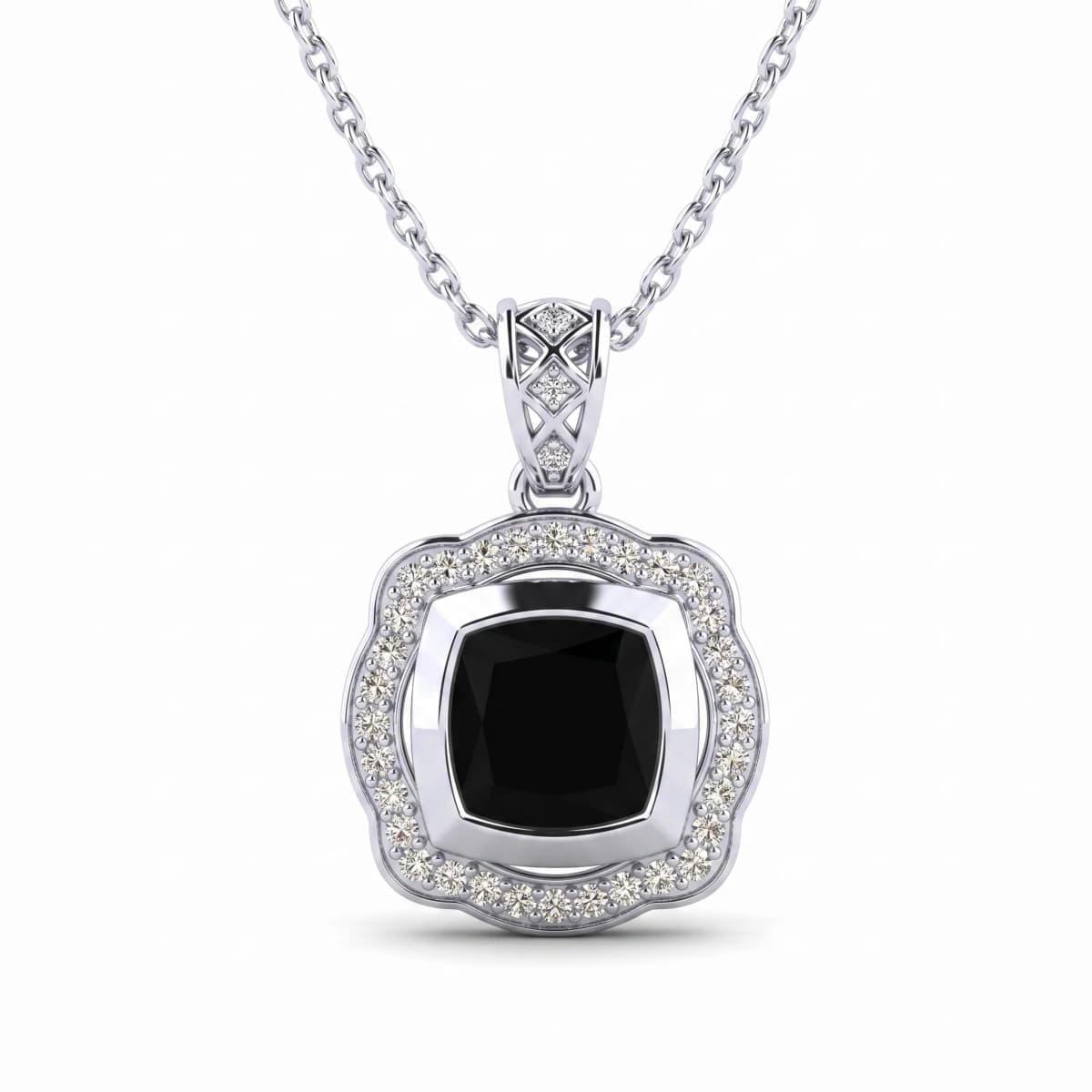 Belaroq Opaline Laurel Ceremony White Gold Zirconia Pendant
