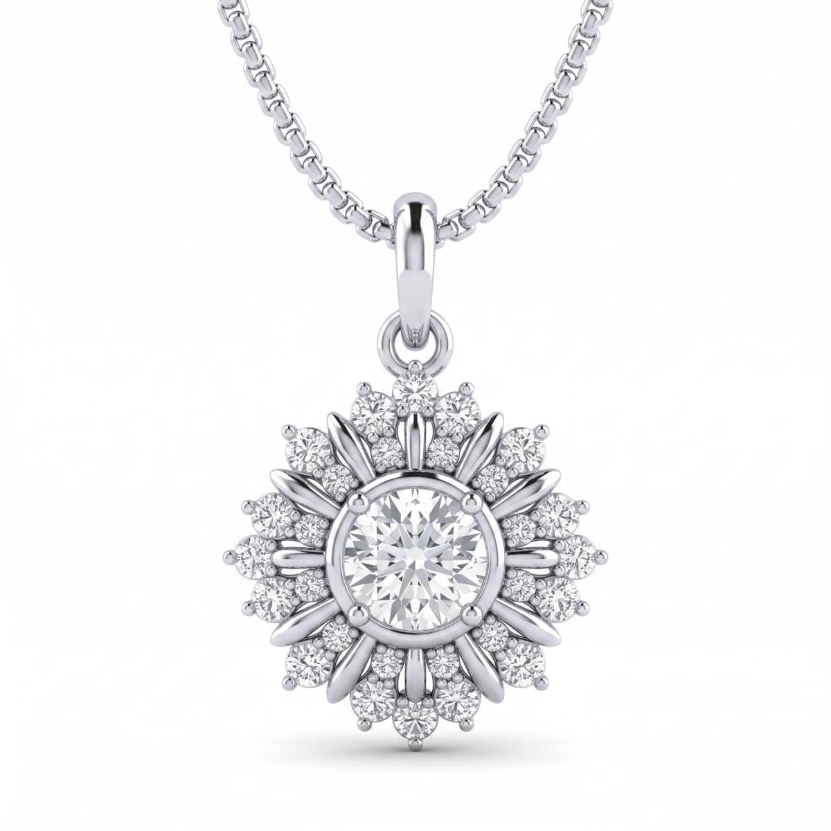 Belaroq Alira Crown Reflet White Gold Diamond Pendant