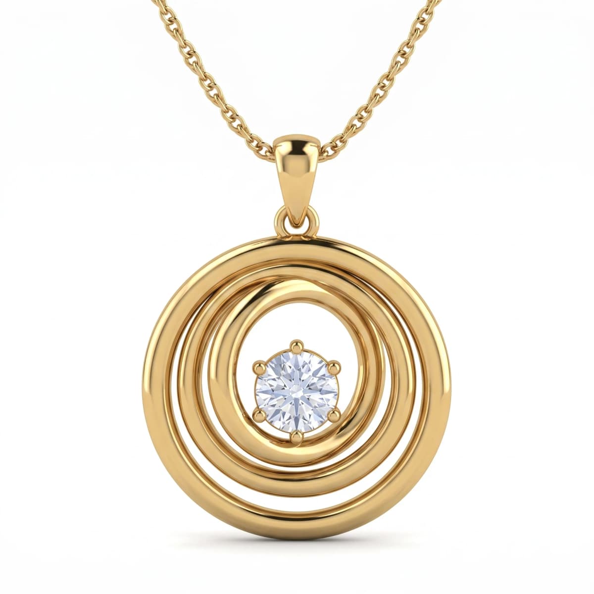 Belaroq Meliora Leaf Whisper Yellow Gold Lab Diamond Pendant