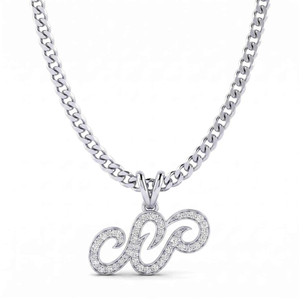 Belaroq Selene Signet Ballet Silver Lab Diamond Necklace