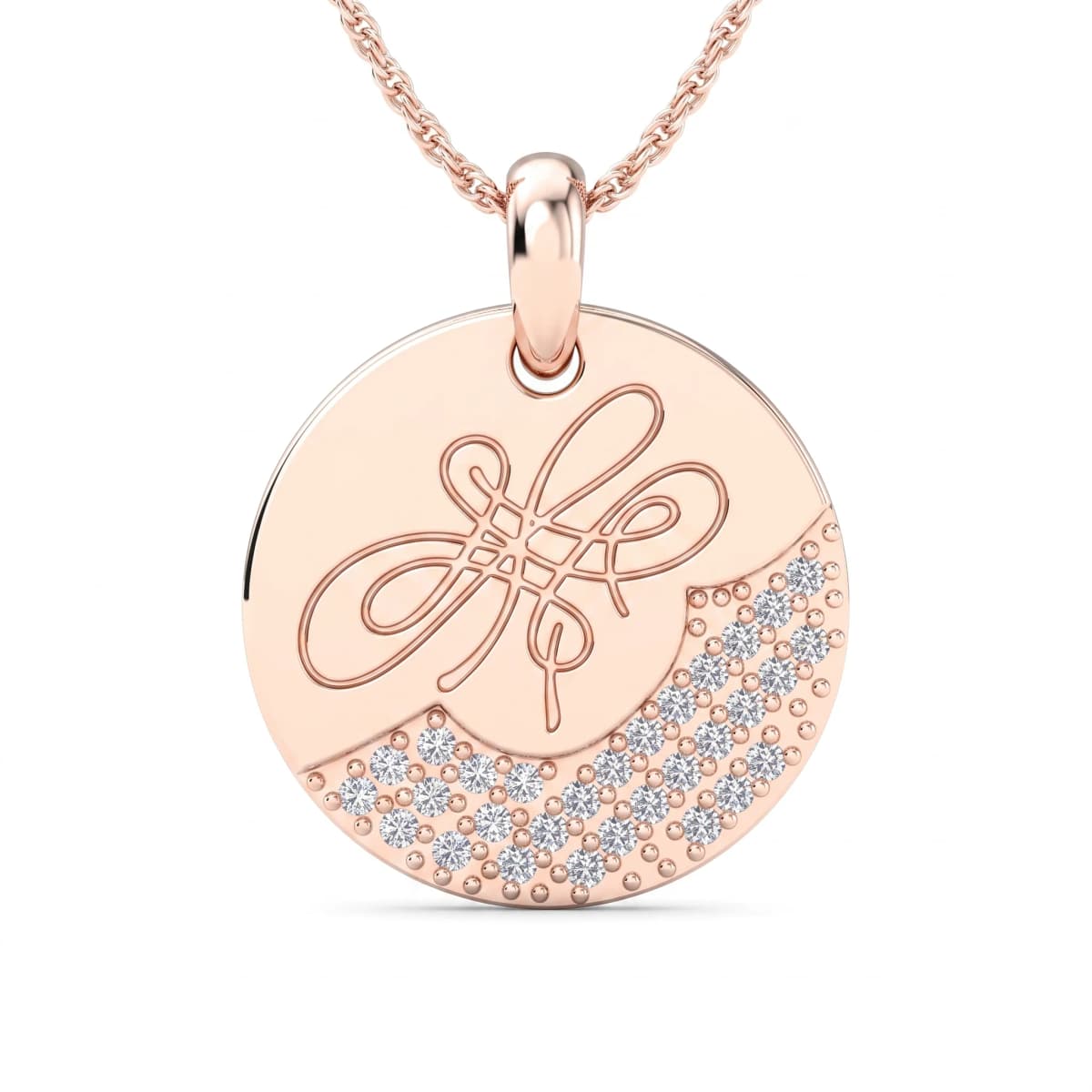 Belaroq Sienna Orbit Keepsake Rose Gold Lab Diamond Pendant