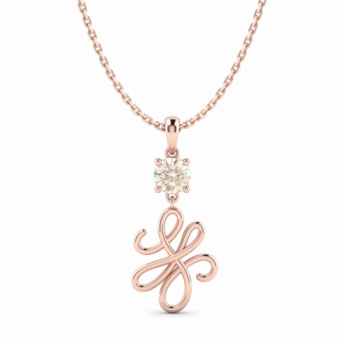 Belaroq Lucienne Breeze Solstice Rose Gold Diamond Pendant