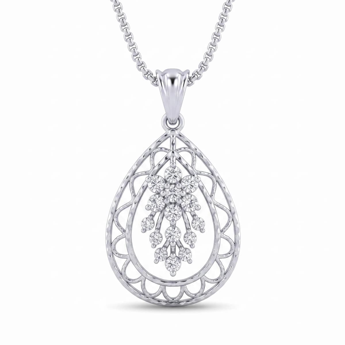Belaroq Aveline Oath Dore White Gold Zirconia Pendant