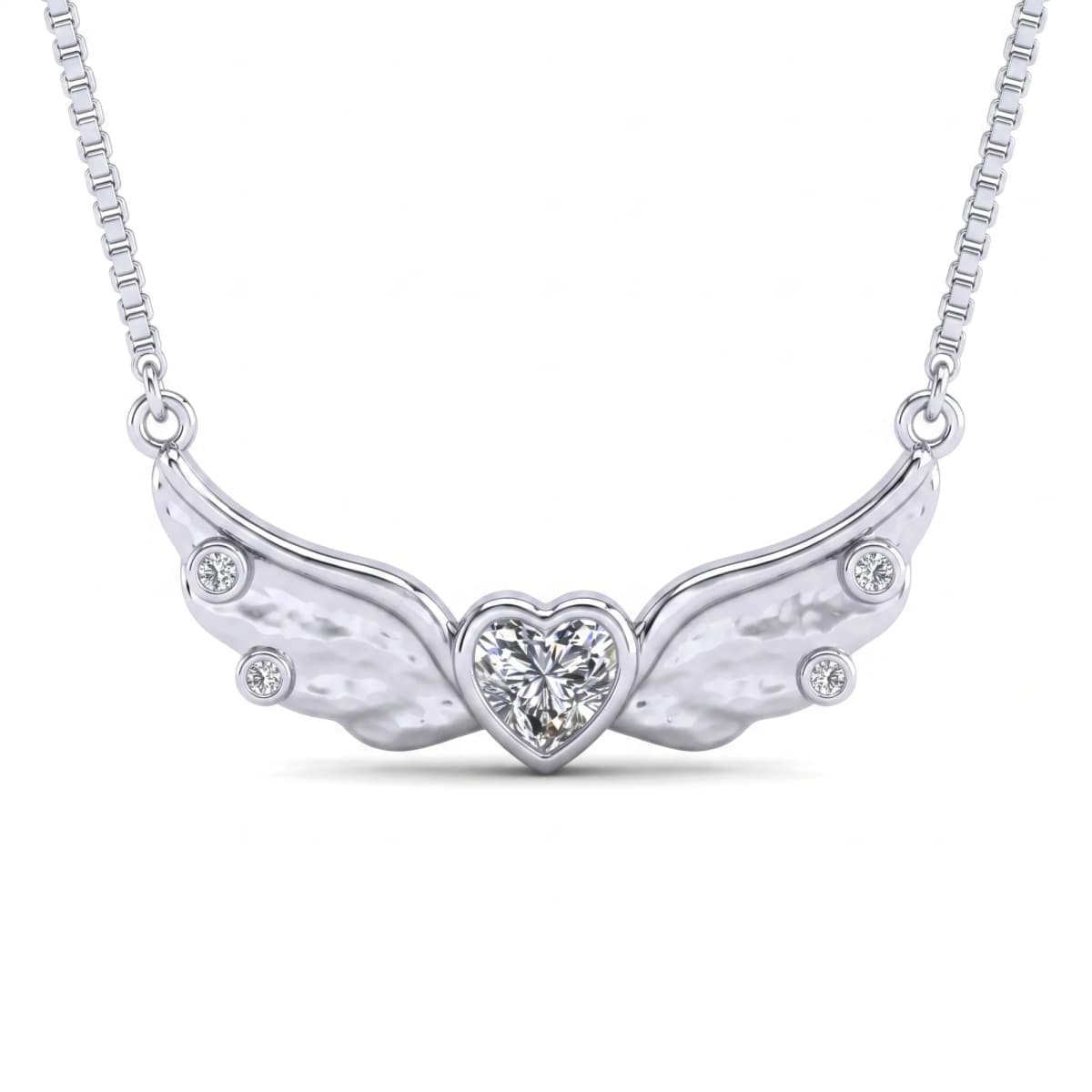 Belaroq Marielle Ribbon Aube Silver Diamond Necklace