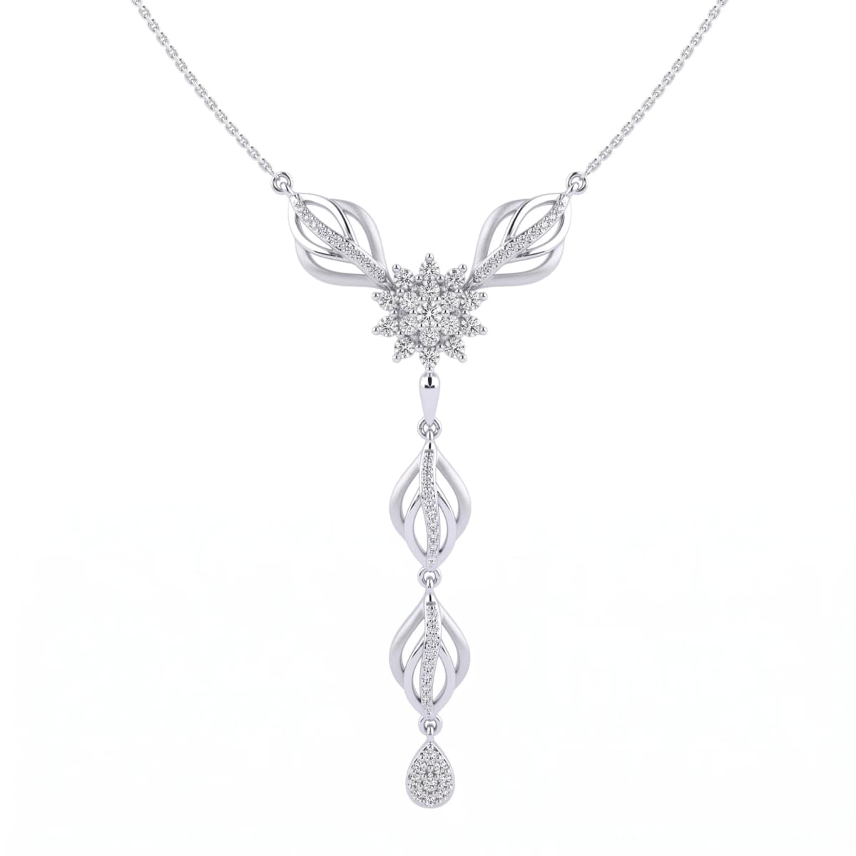 Belaroq Serena Maris Muse Silver Zirconia Necklace