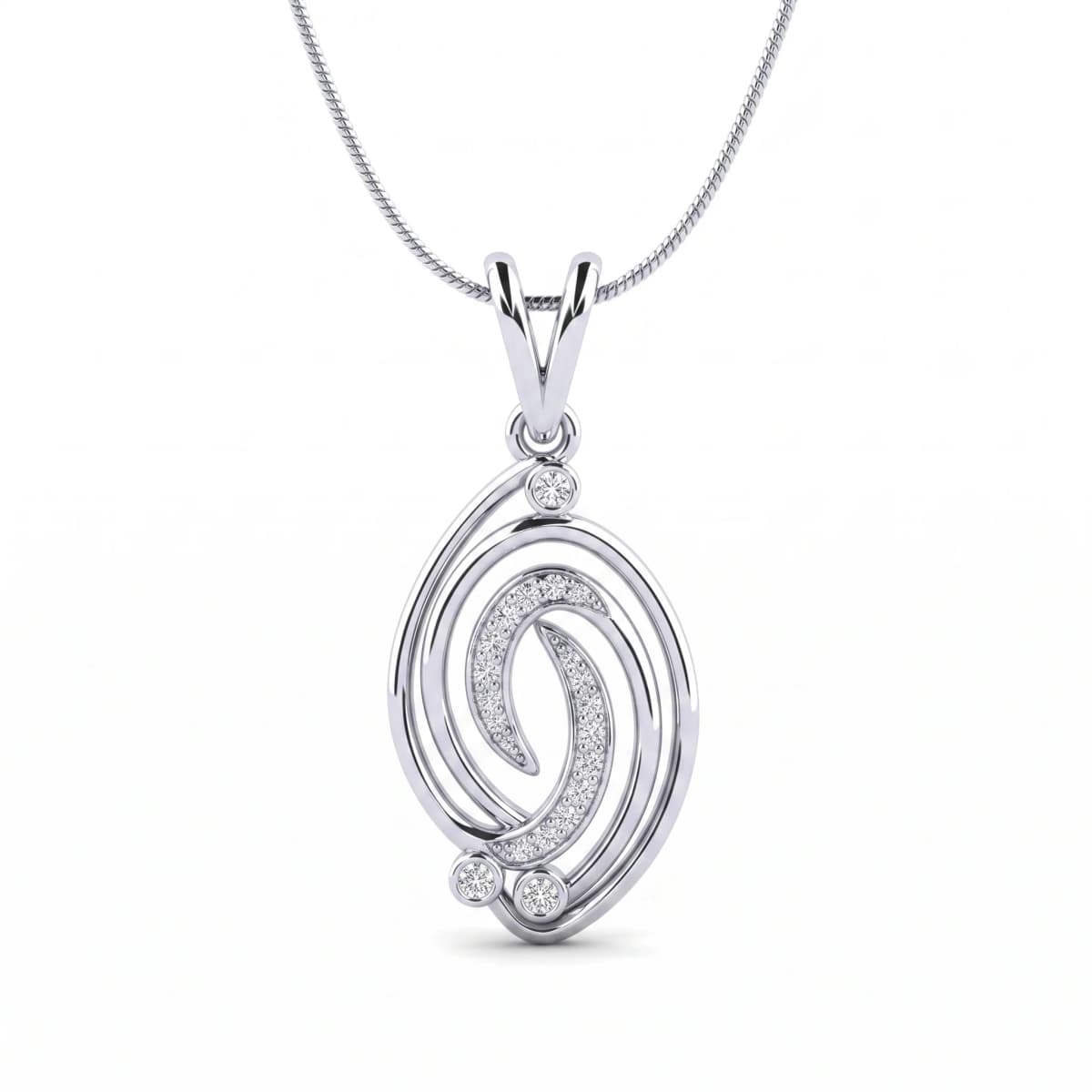 Belaroq Lyra Cascade Velvet White Gold Diamond Pendant