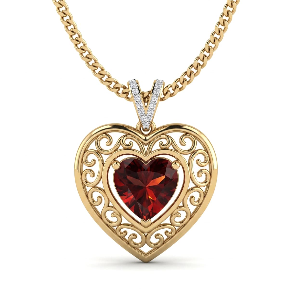 Belaroq Seraphine Sol Ceremony Yellow Gold Garnet Pendant