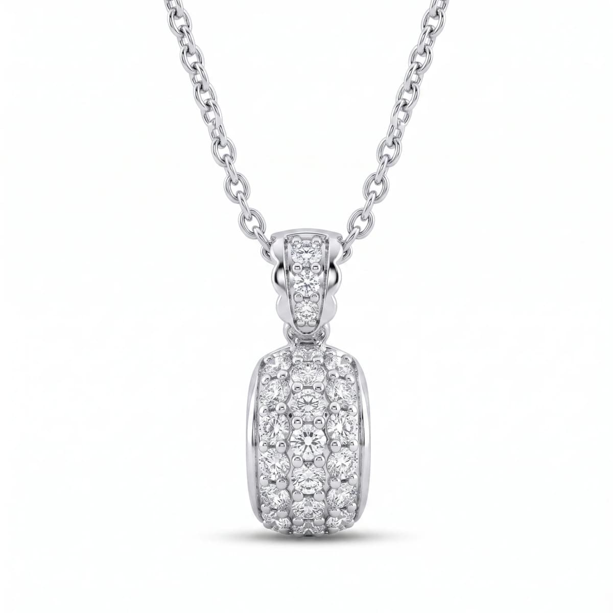 Belaroq Celestia Bloom Radiant White Gold Diamond Pendant