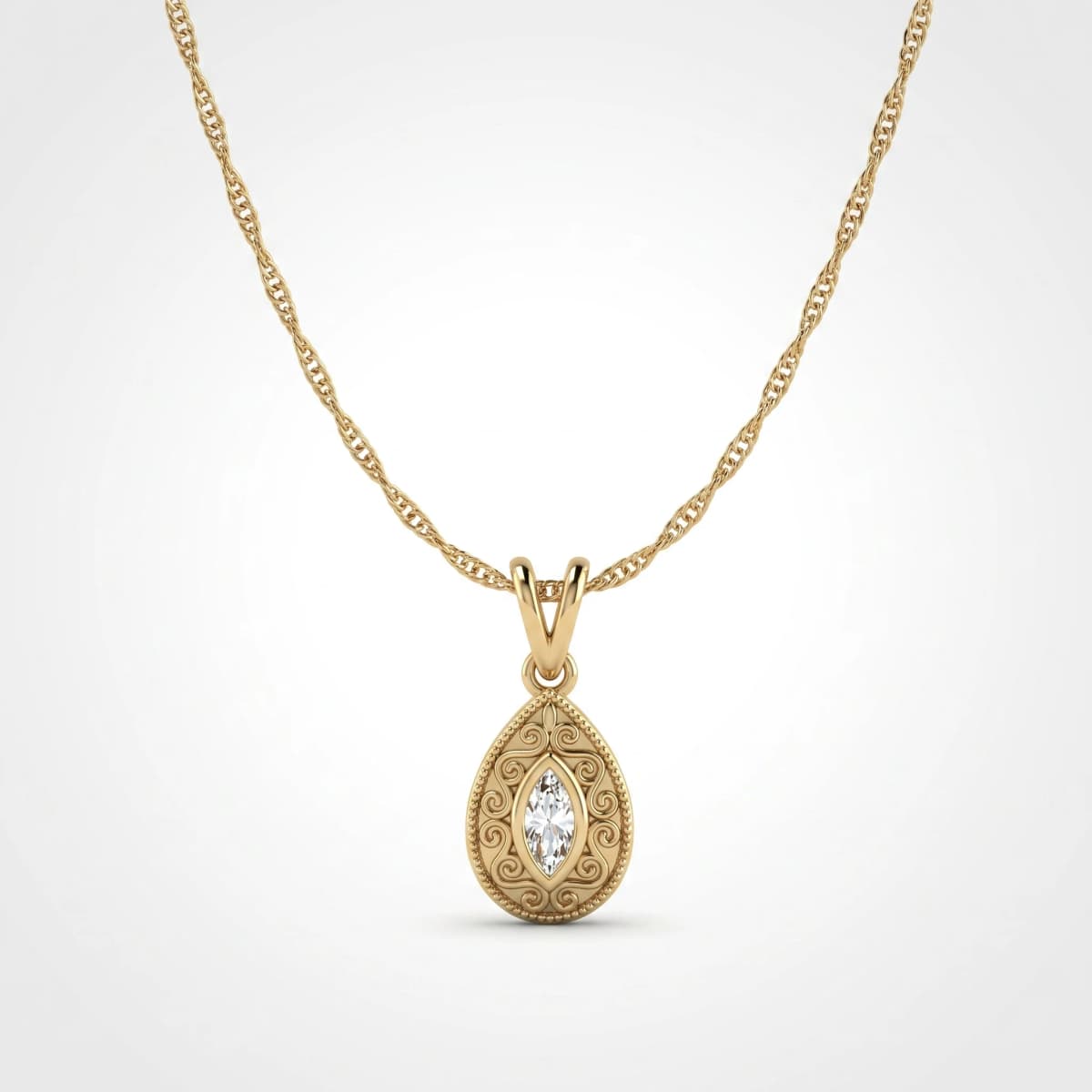 Belaroq Lunara Dew Atelier Yellow Gold Zirconia Pendant