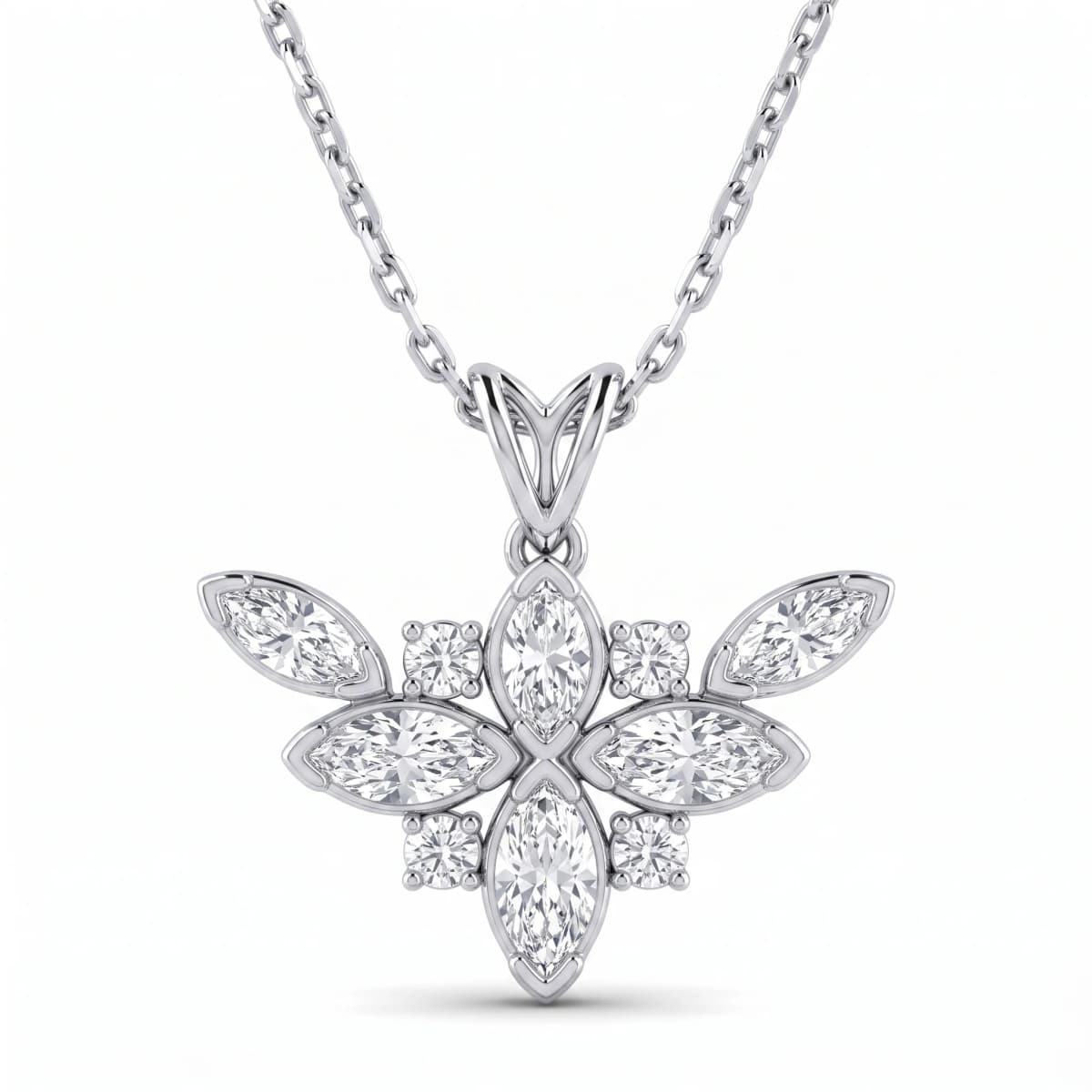 Belaroq Isolde Mira Dore White Gold Lab Diamond Necklace